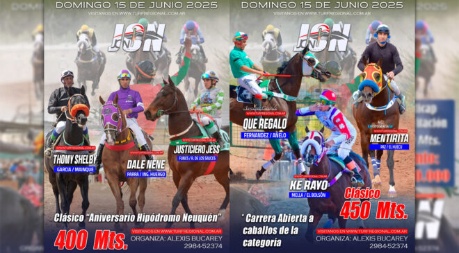 El domingo 15 de junio se corre nuevamente en el Jockey Club Neuquén