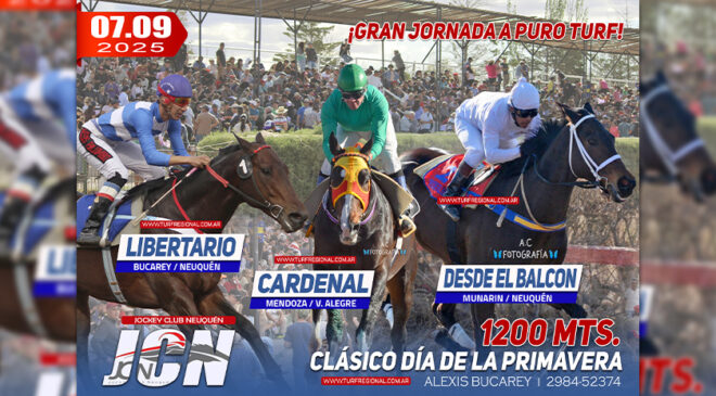 Adelantos del Jockey Club Neuquén para la jornada del 7 de Septiembre