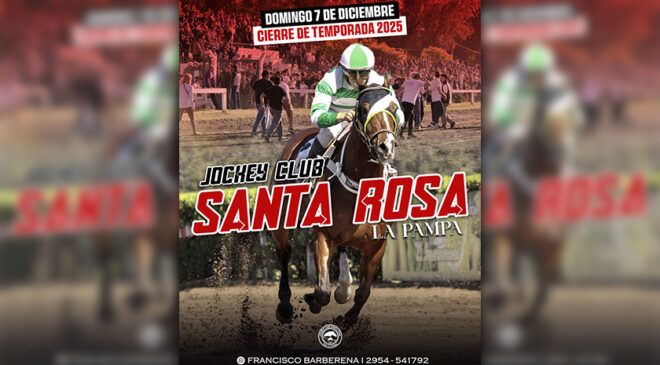 Domingo 7 de diciembre cierre de temporada en el Jockey Club Santa Rosa