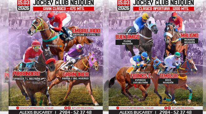 El 15 de marzo comienza la temporada en el Hipódromo de Neuquén, aquí los adelantos
