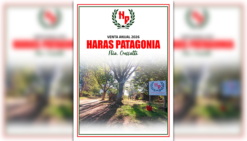 Sábado 11 de abril Remate Anual de HARAS PATAGONIA, aquí el catálogo