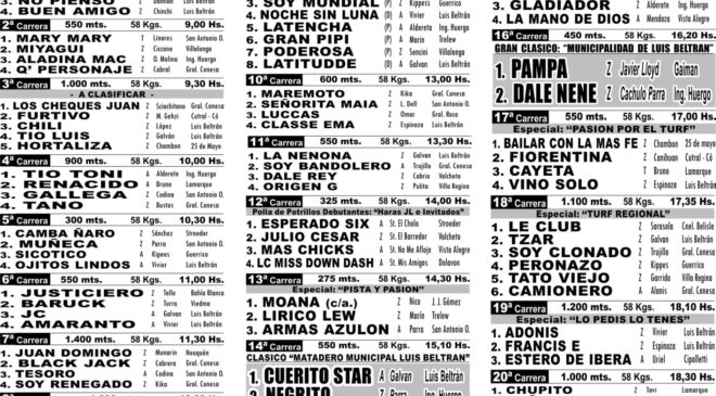 Resultados del Club Hípico El Fortín de Luis Beltrán, domingo 16 de agosto