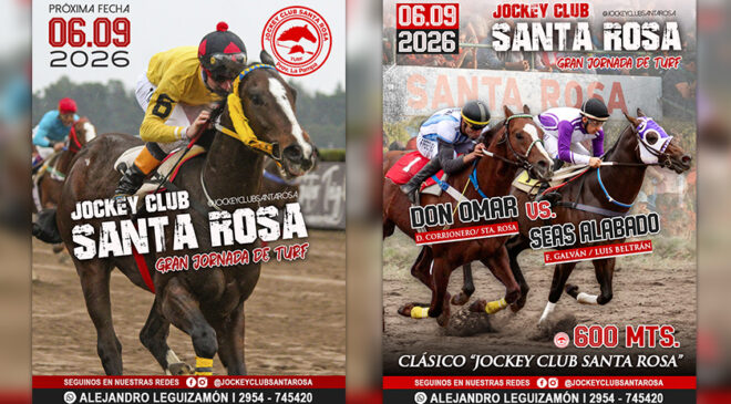 El domingo 6 de septiembre se corre en el Hipódromo de Santa Rosa, La Pampa